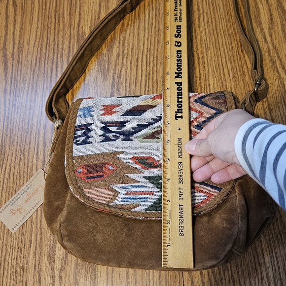 NWT Canyon Sky Aztec Style Purse Handbag Southwestern Shoulder Strap Snap close - Picture 12 of 13